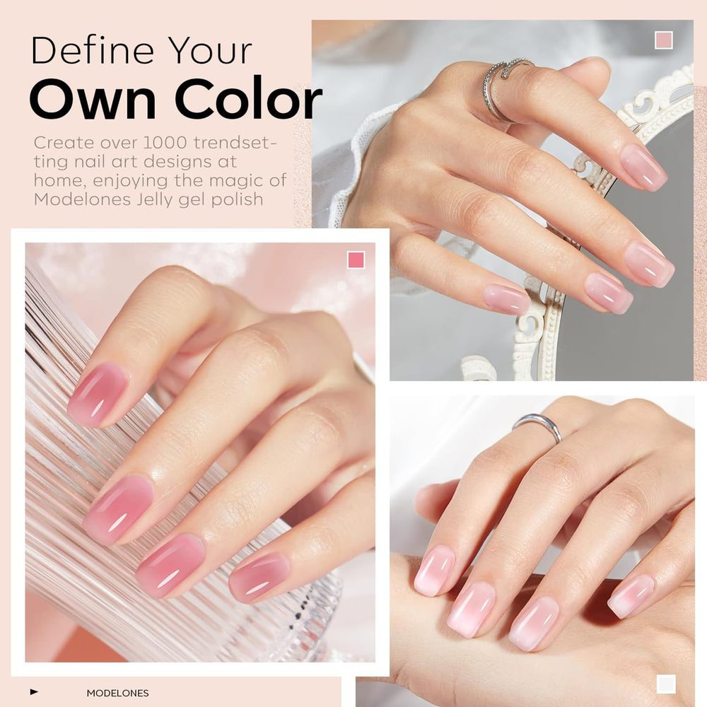 Modelones gel jelly neutre nude pour un look discret