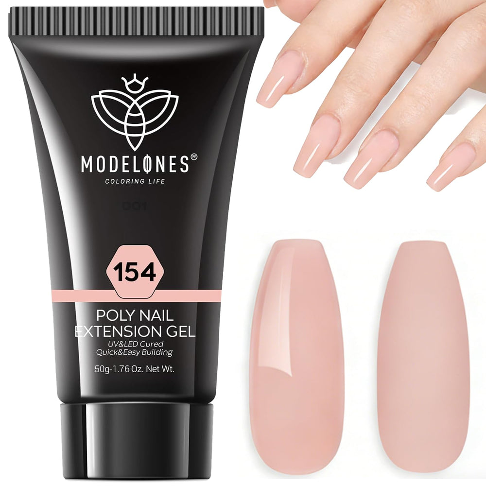 Modelones Gel Poly Ongles Nude Nature – couleur nude naturelle pour un look discret