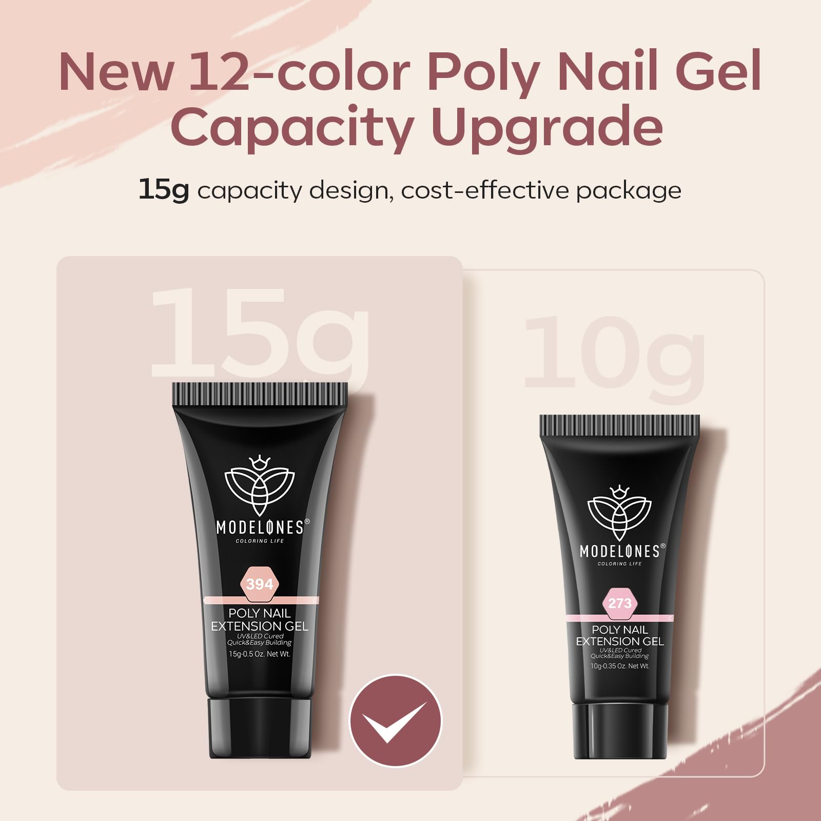 Modelones Gel Poly Ongles emballage scellé et support client réactif