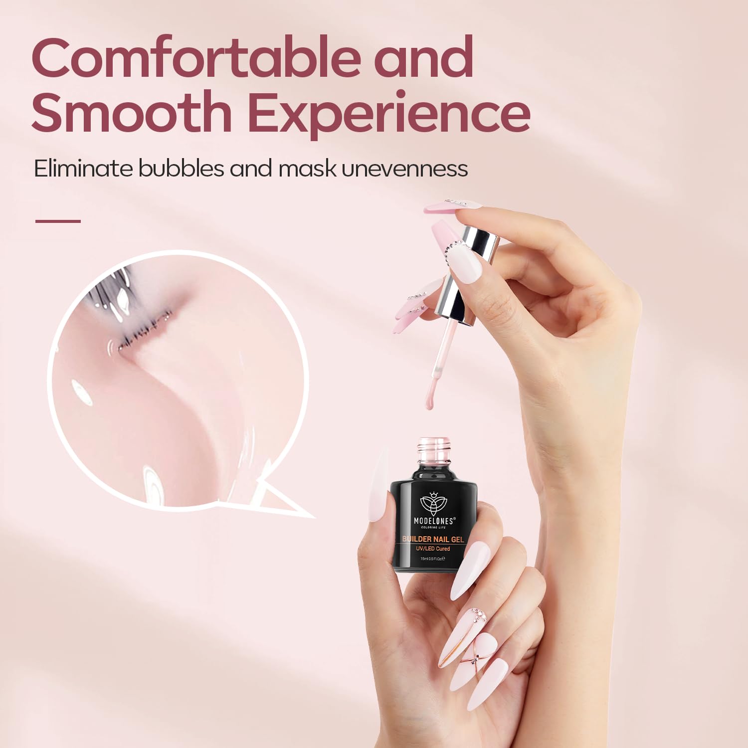 Modelones Gel Surface lisse : finition lustrée prête pour la couche finale.