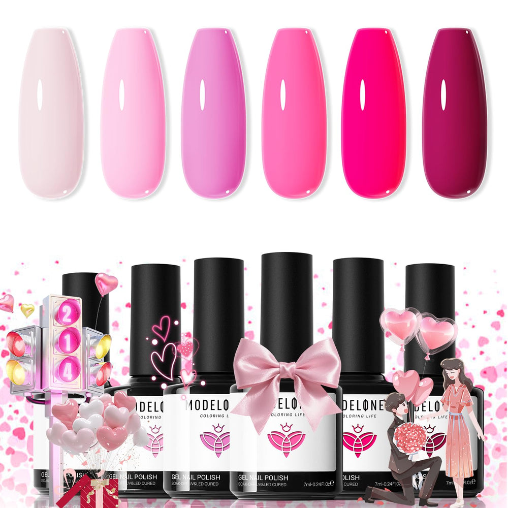 Flacon Modelones gel rose prêt pour une application lisse et durable.