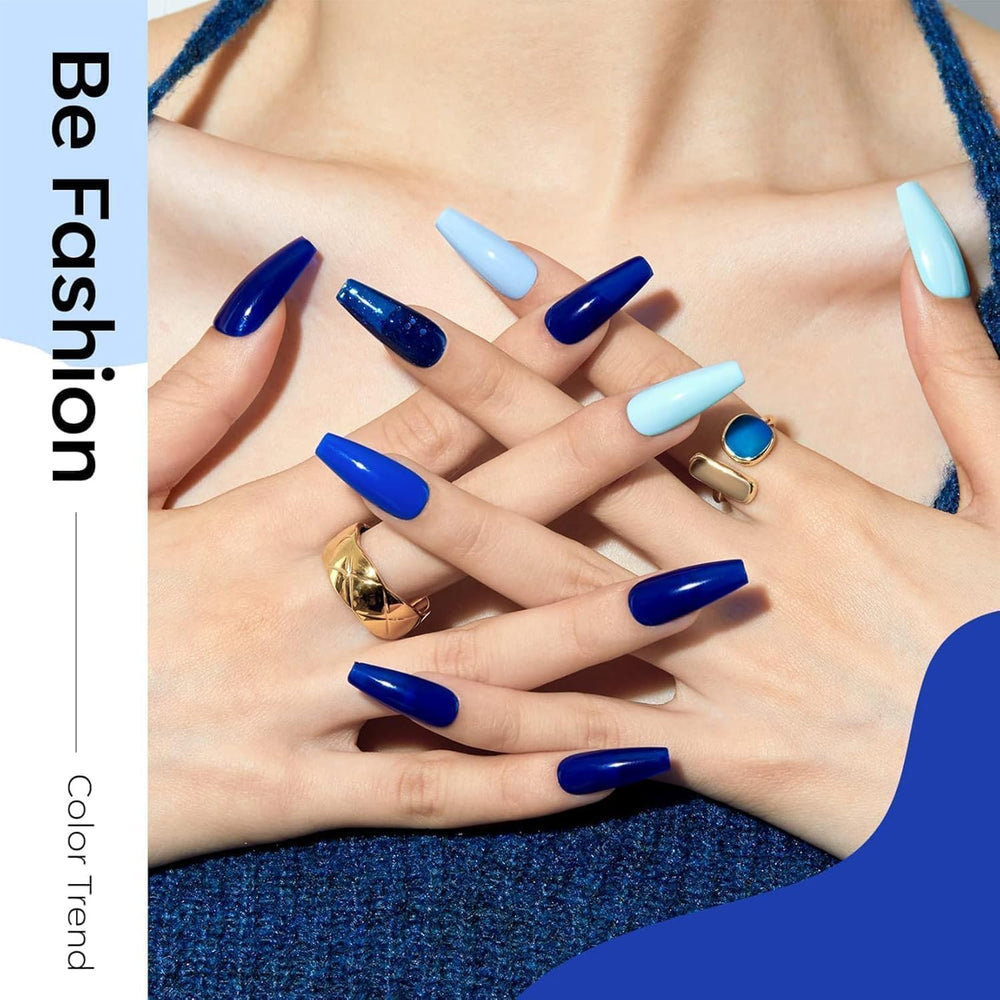 Modelones HEMA-FREE vernis galaxie bleu foncé teinte profonde.