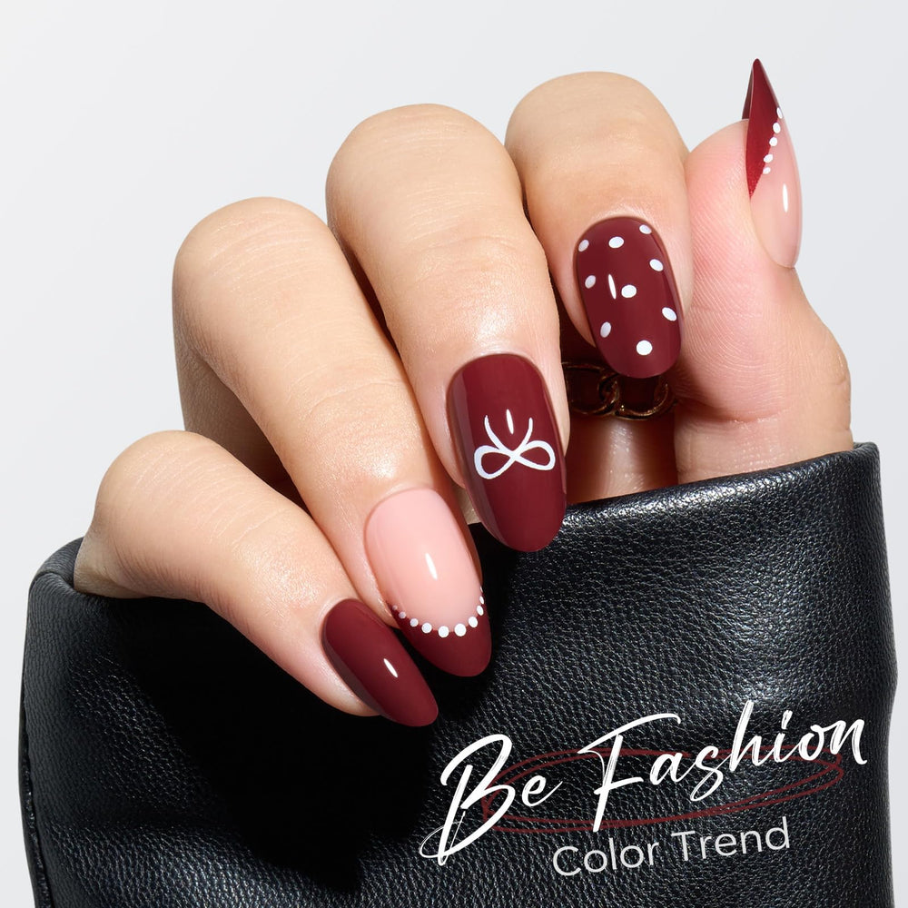 Kit Modelones complet d’ongles autocollants avec colle pour fixation sécurisée