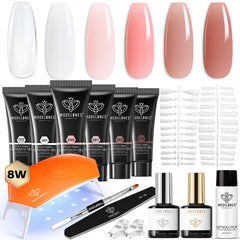 Kit Modelones Gel Poly Ongles avec 6 couleurs pour extensions faciles