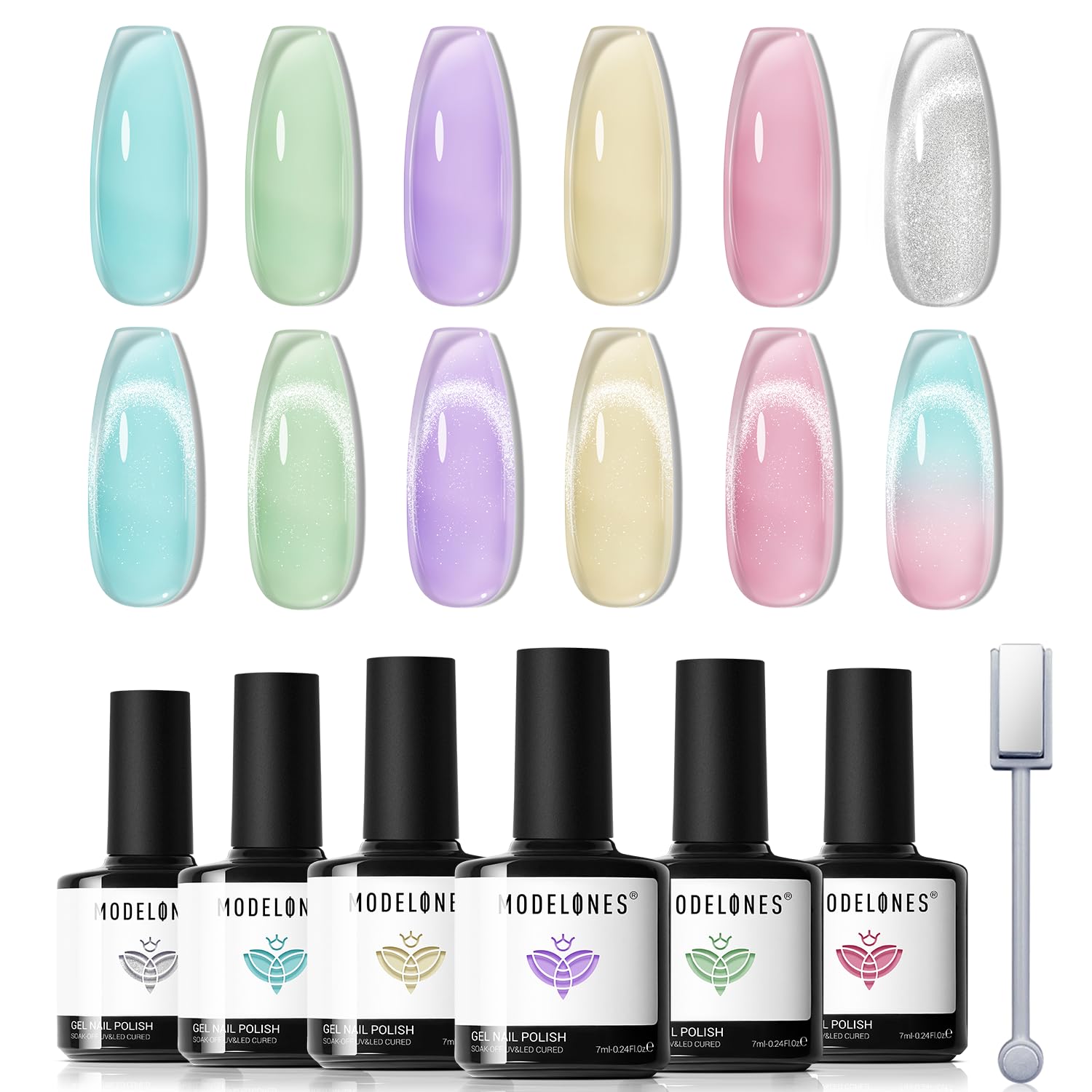 Modelones kit parfait pour réaliser soi-même une manucure à domicile et fêtes.