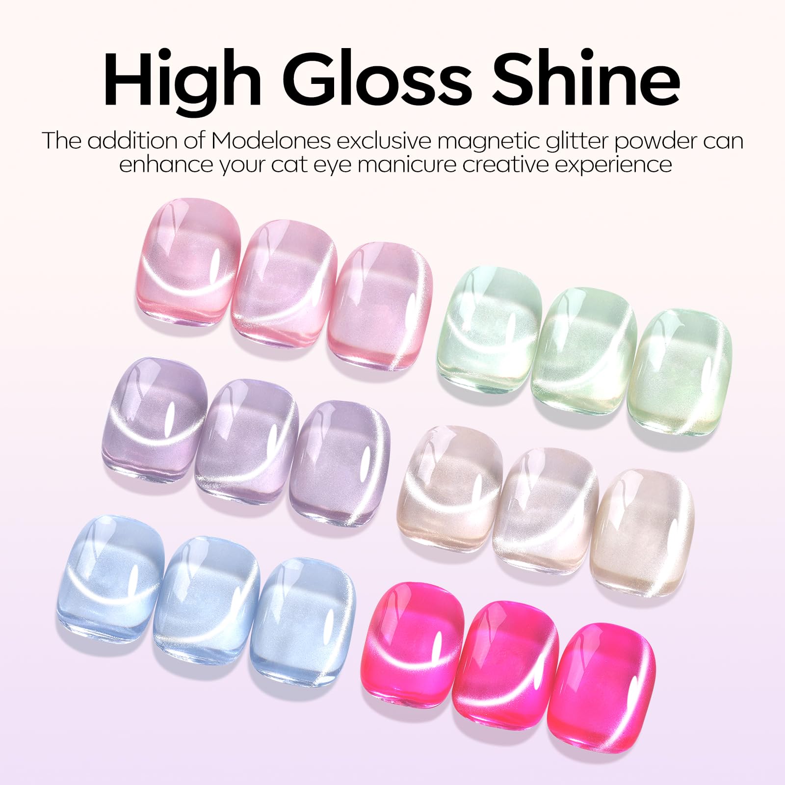 Modelones kit vernis gel oeil-de-chat sechage-led.