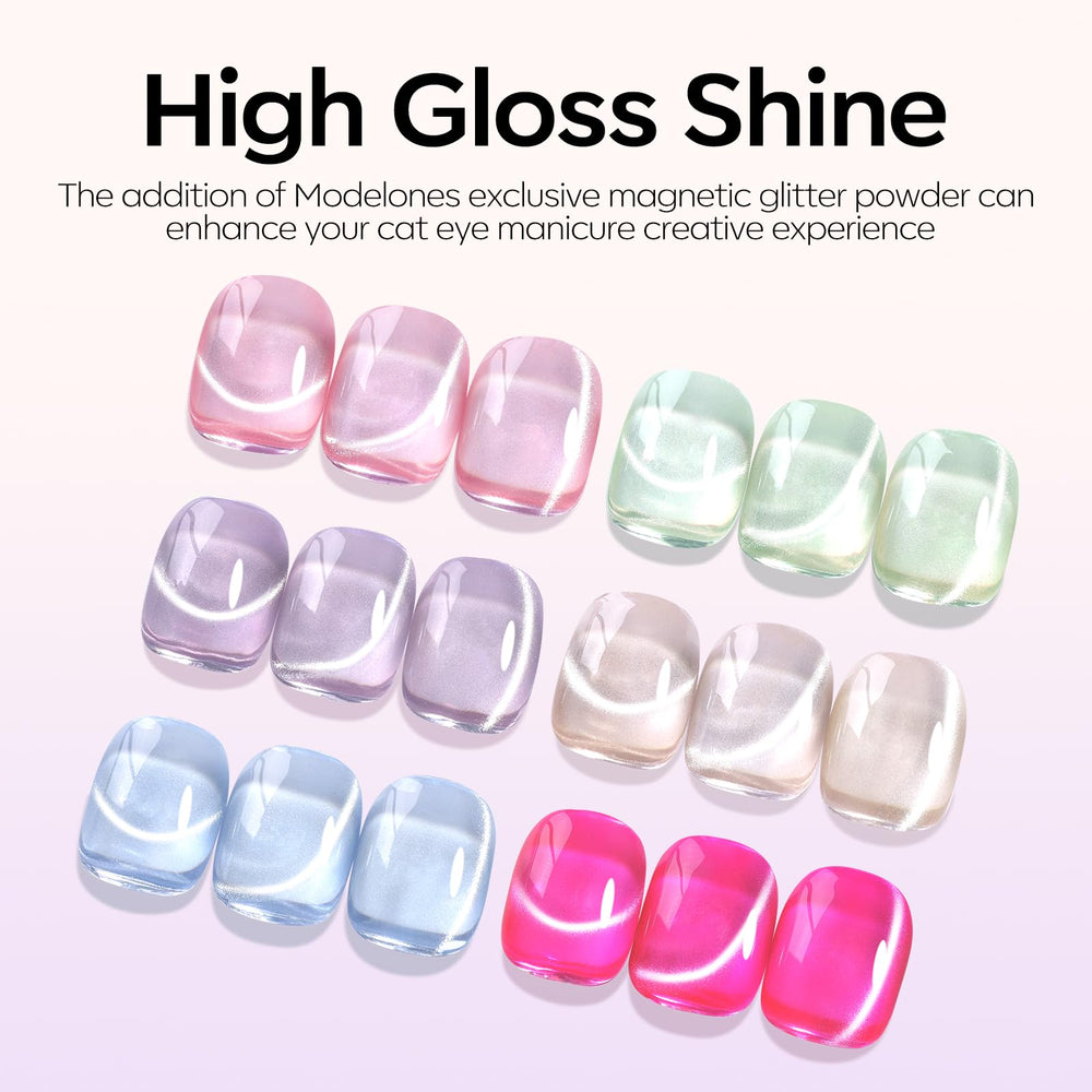 Modelones kit vernis gel oeil-de-chat sechage-led.