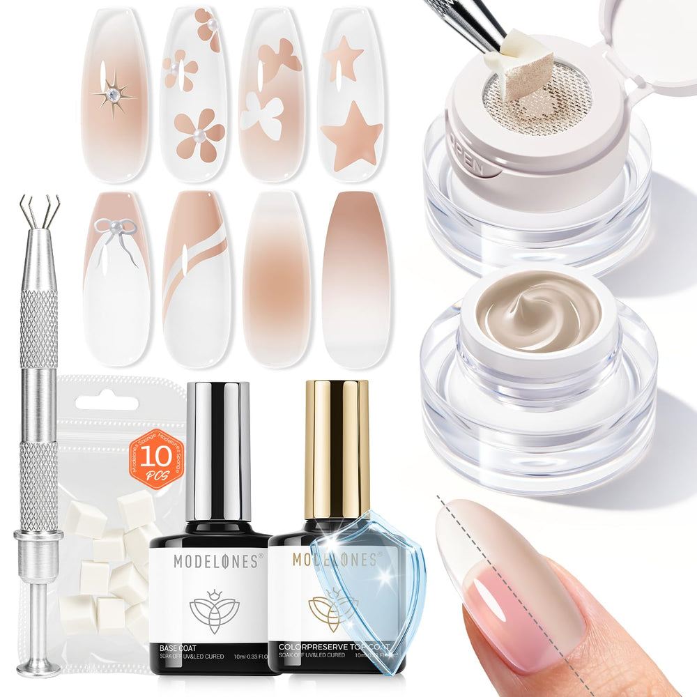 Modelones kit-vernis-gel pat ensemble: manucure maison rapide et professionnelle