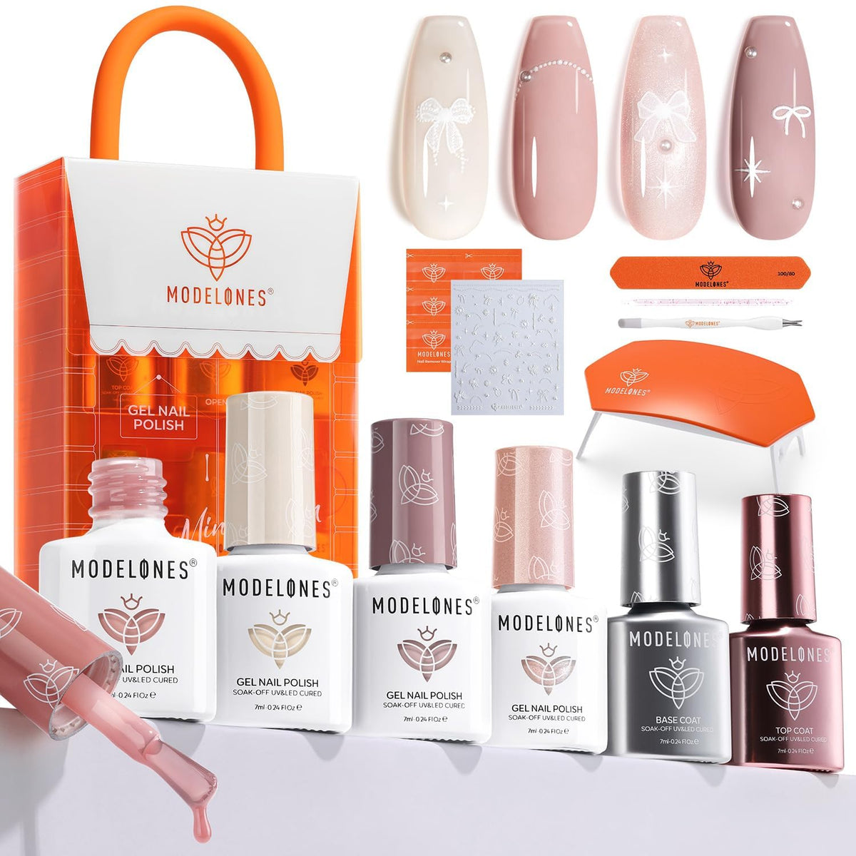 Modelones kit vernis gel rouge ancora pour une couleur riche et durable