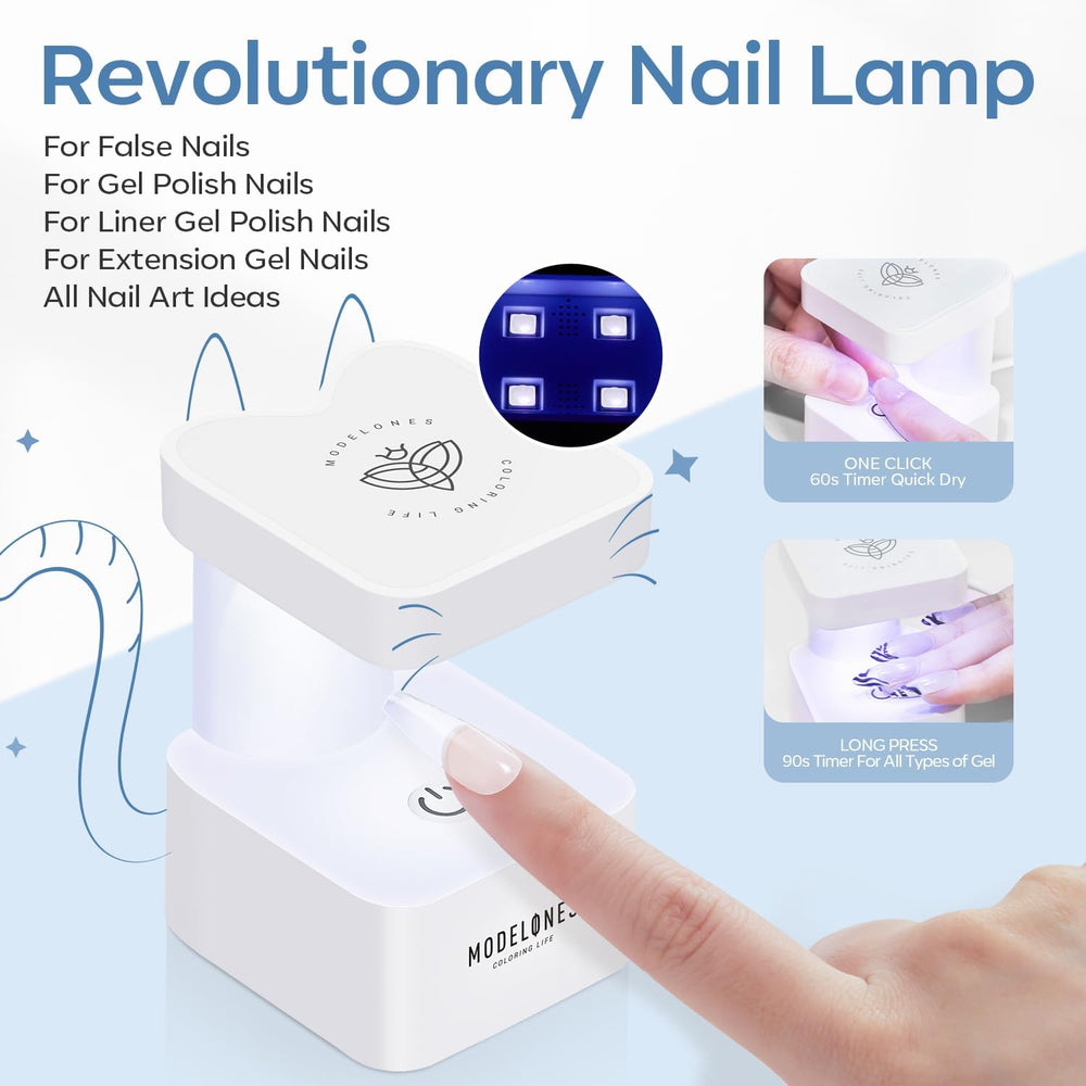 Lampe UV-LED portable Modelones pour des cures rapides et précises.