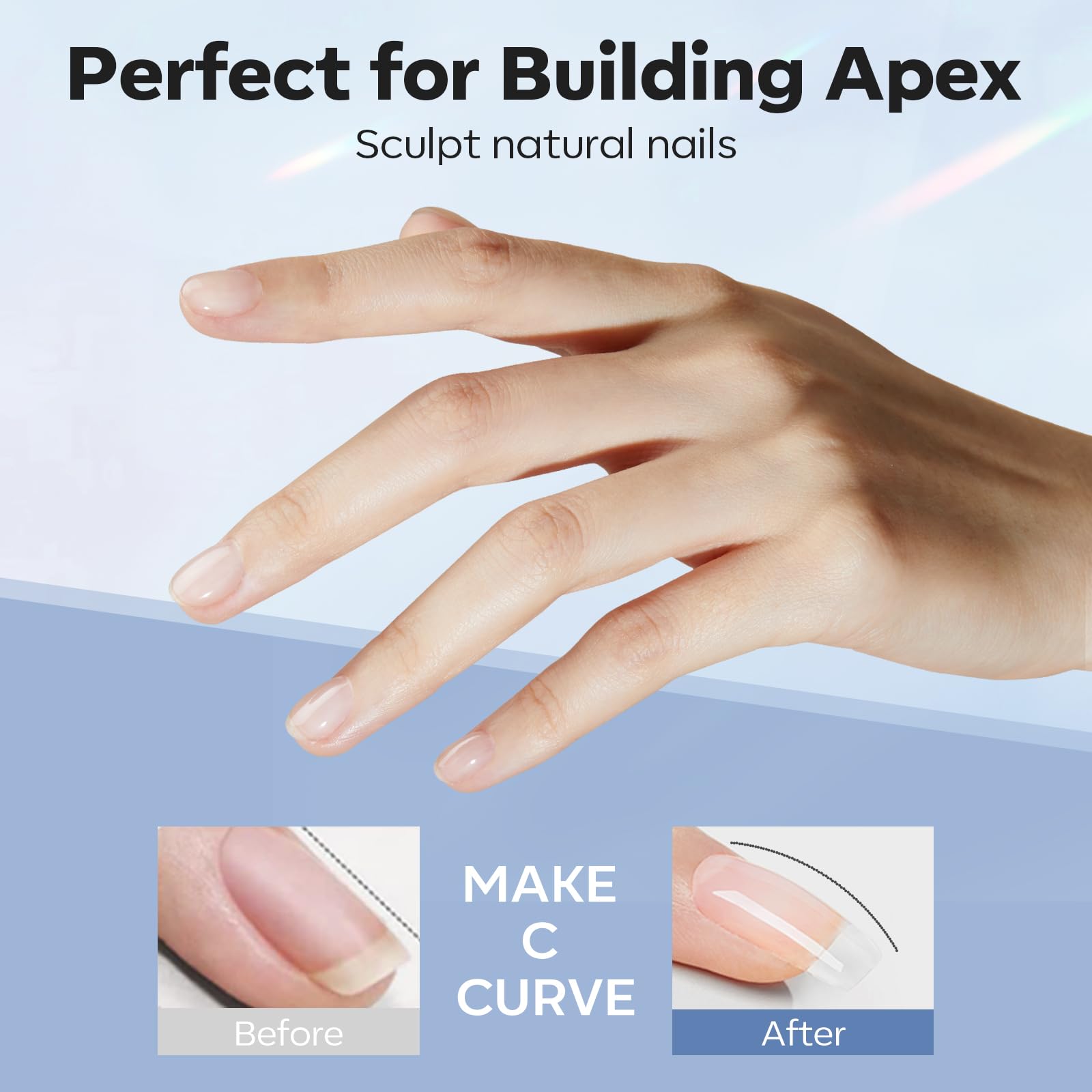 Modelones LED lamp image with hands curing nails for quick results.