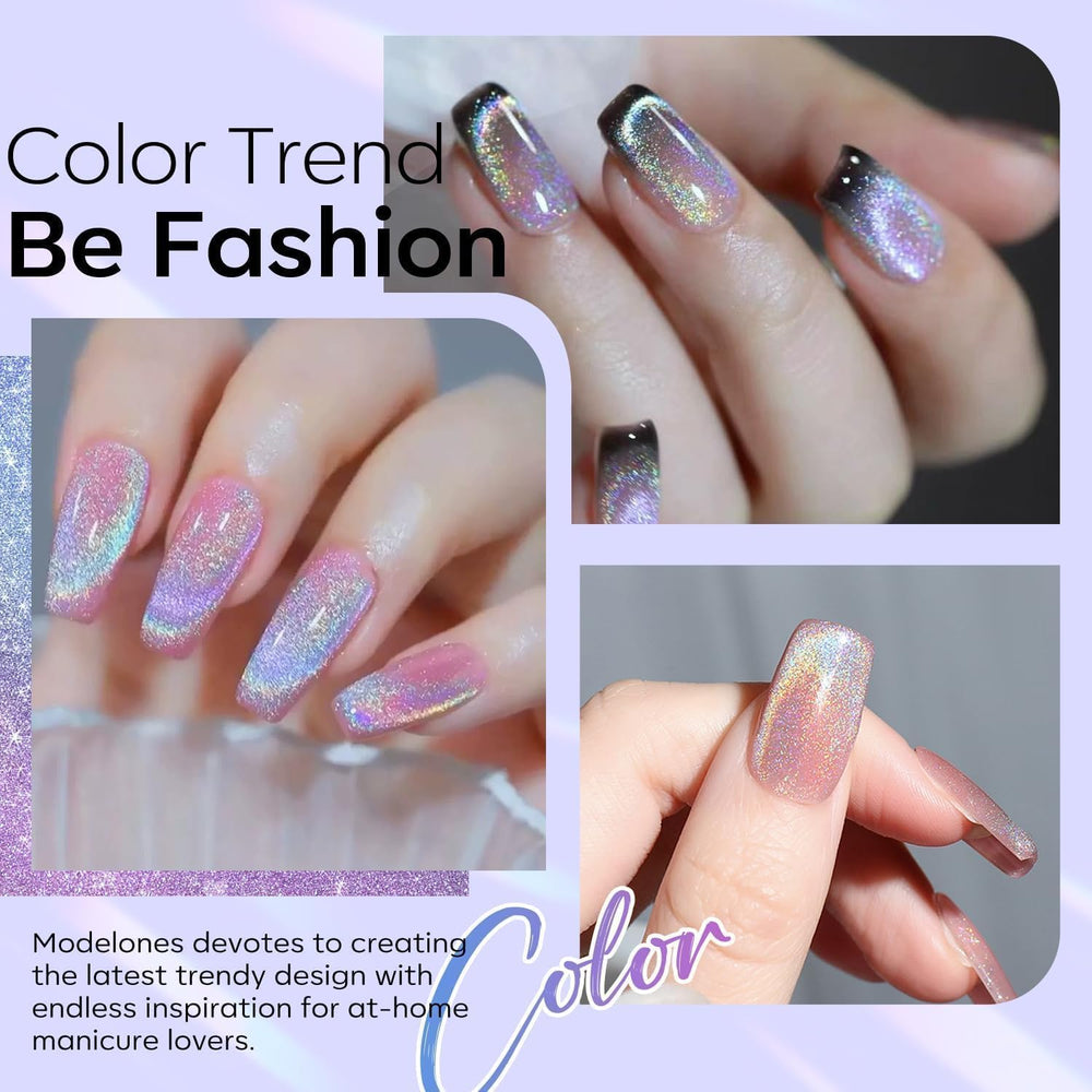 Modelones aimant inclus pour l'art des ongles, créer des effets variés.