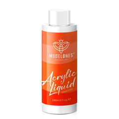 Modelones monomer liquid clarity for bubble-free acrylic nails.