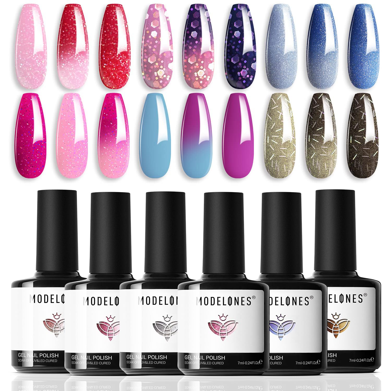 Modelones Mood Gel ensemble avec boîte cadeau, idéal pour fêtes et usage à la maison.