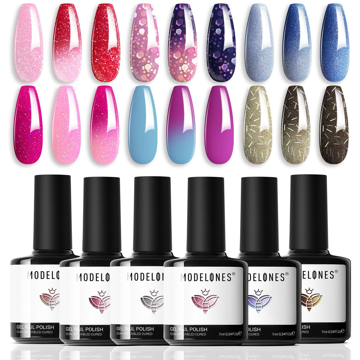 Modelones Mood Gel ensemble avec boîte cadeau, idéal pour fêtes et usage à la maison.