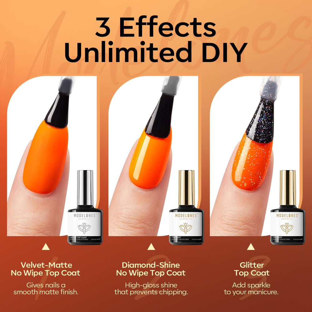 Modelones nail polish brush ensures smooth, even color distribution