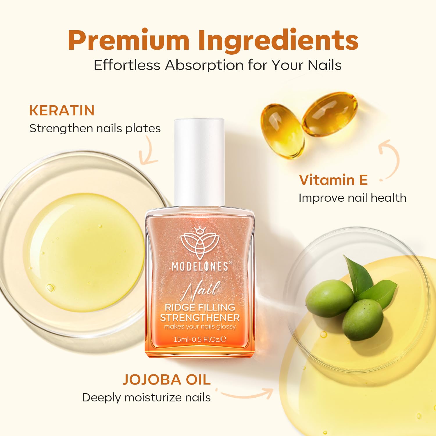 Modelones soin des ongles formule kératine et jojoba.