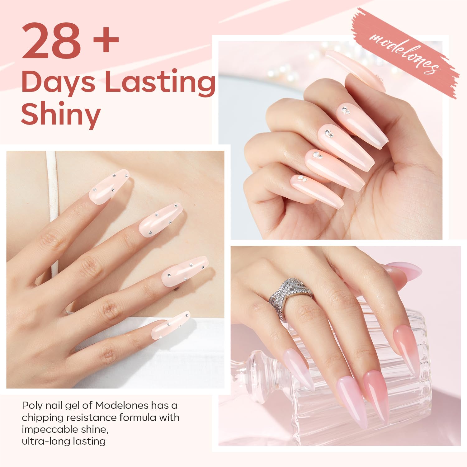 Modelones nail tips clip 2pc for easy shaping and securing