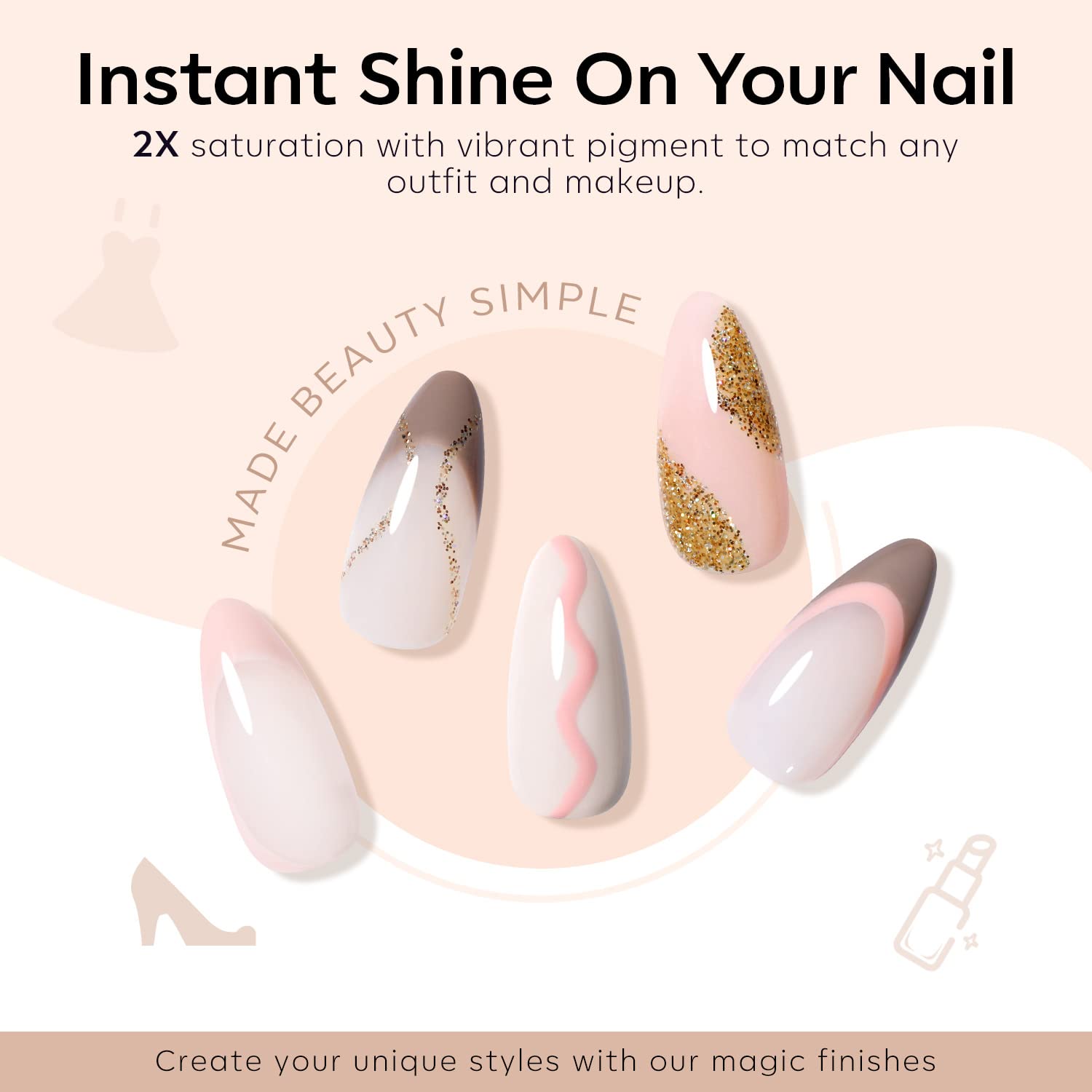 Modelones Nude Gel, bois brun: teinte chaude pour un style sobre.
