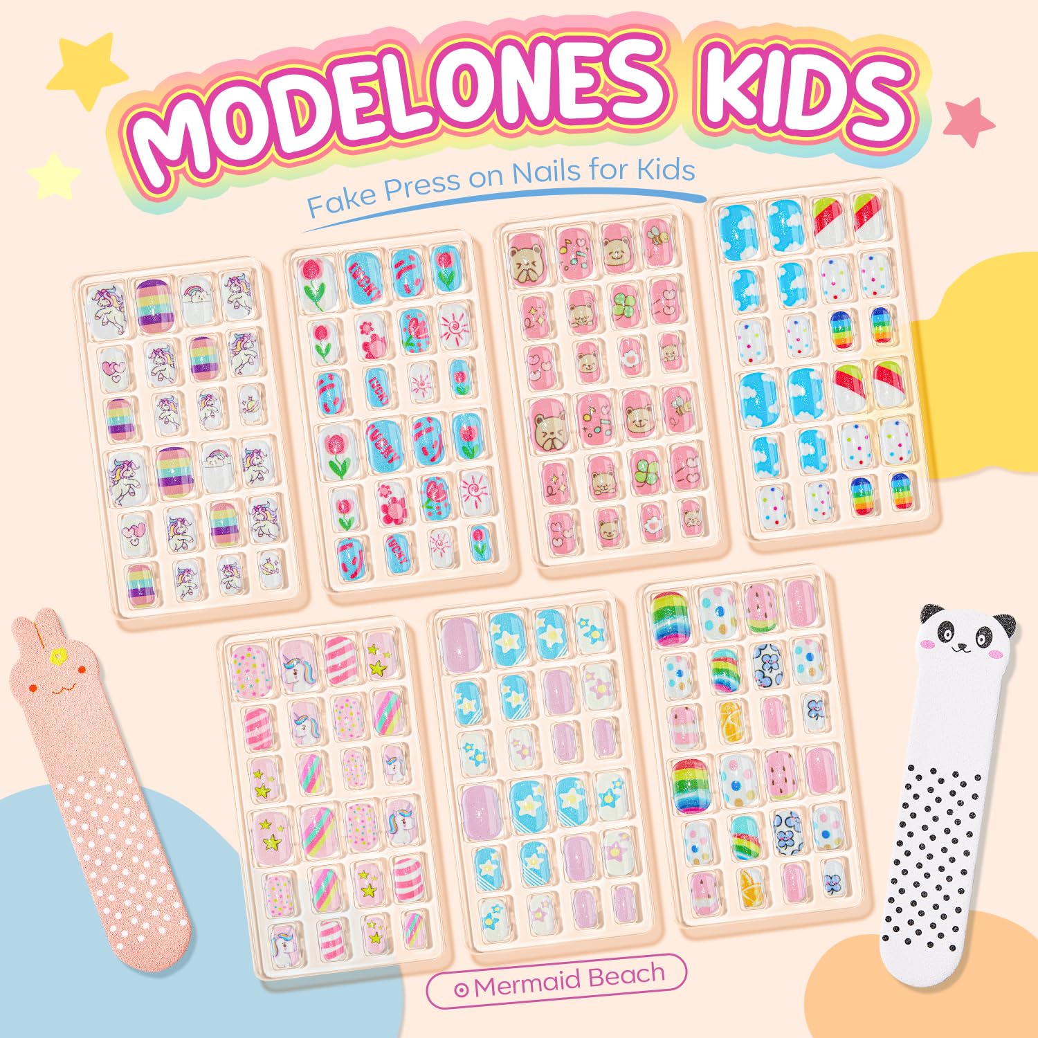Modelones motifs papillon et licorne avec paillettes pour un effet féérique.
