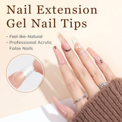 Modelones ongles gel pleine couverture, aspect naturel et léger.