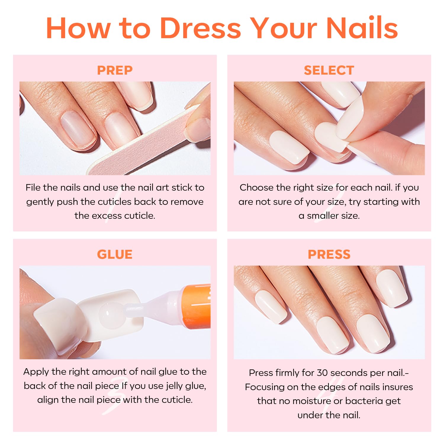 Modelones design nude d'ongles press-on pour occasions élégantes.
