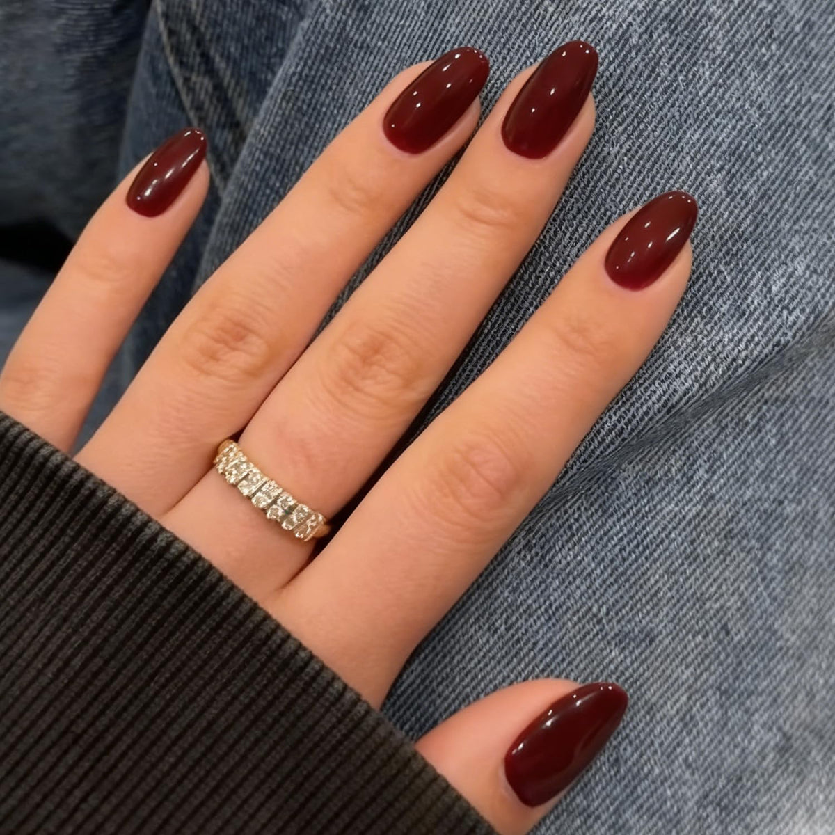 Modelones onglets presse amande rouge profond, ensemble prêt à porter pour soirée