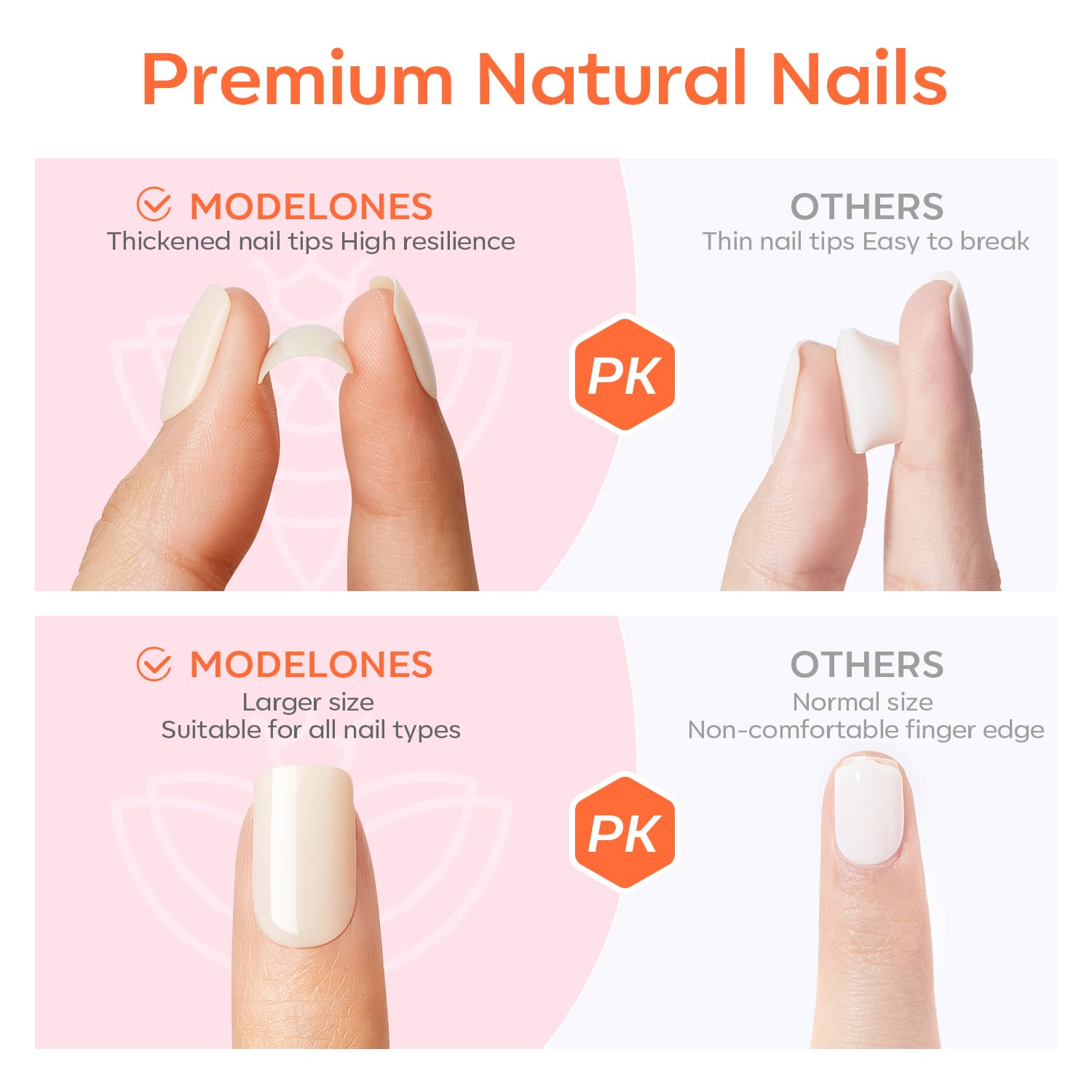 Modelones ongles réutilisables et durables pour plusieurs applications.