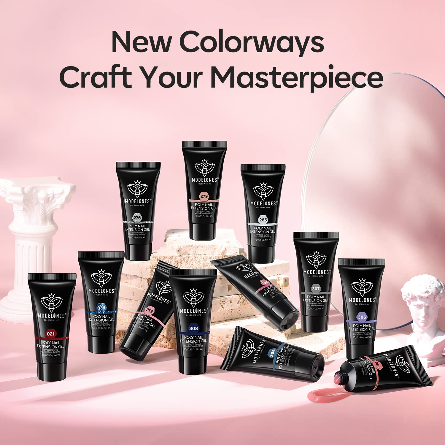 Modelones outils et brosse inclus, application précise du gel