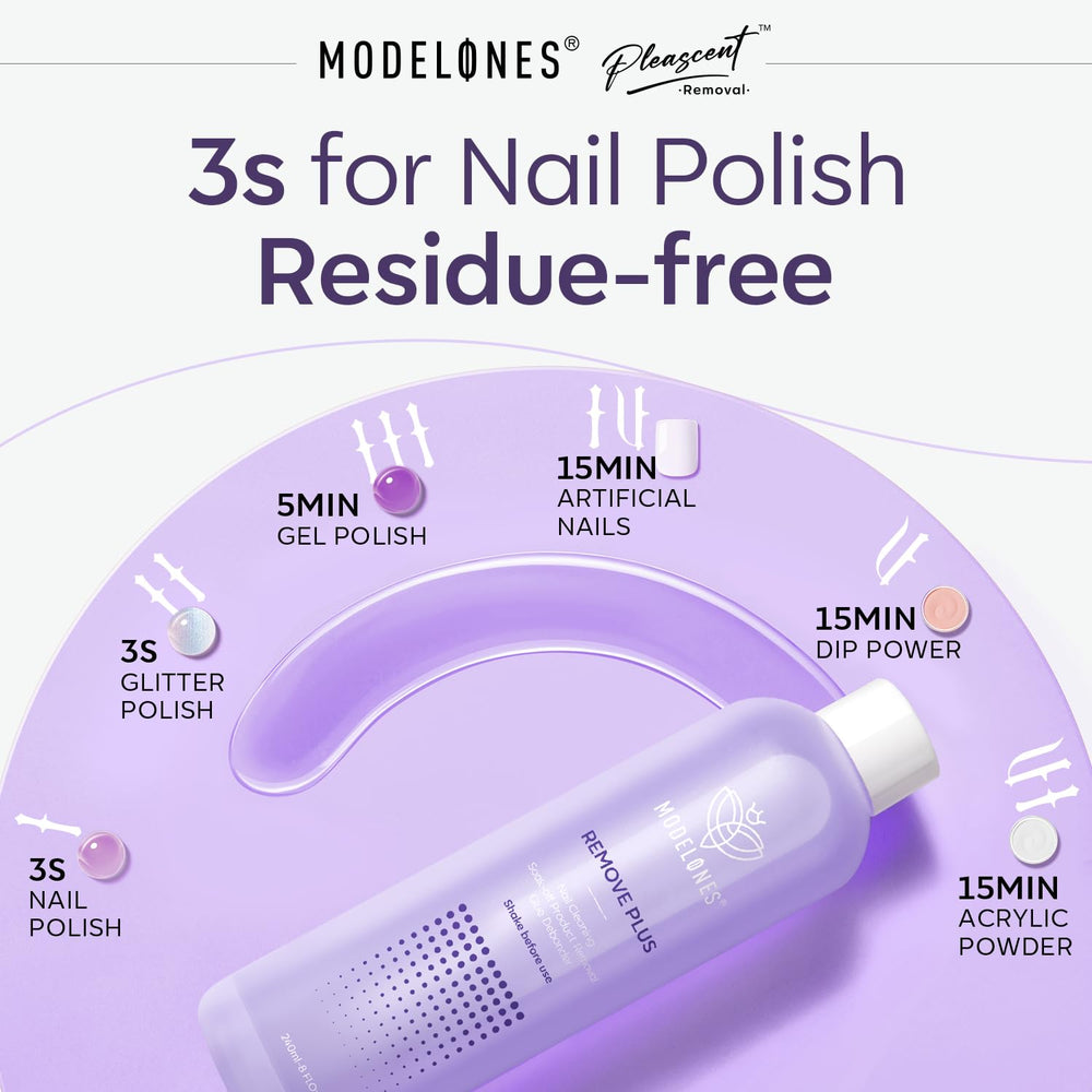 Pad coton imprégné dissolvant lavande facilite le nettoyage des ongles.