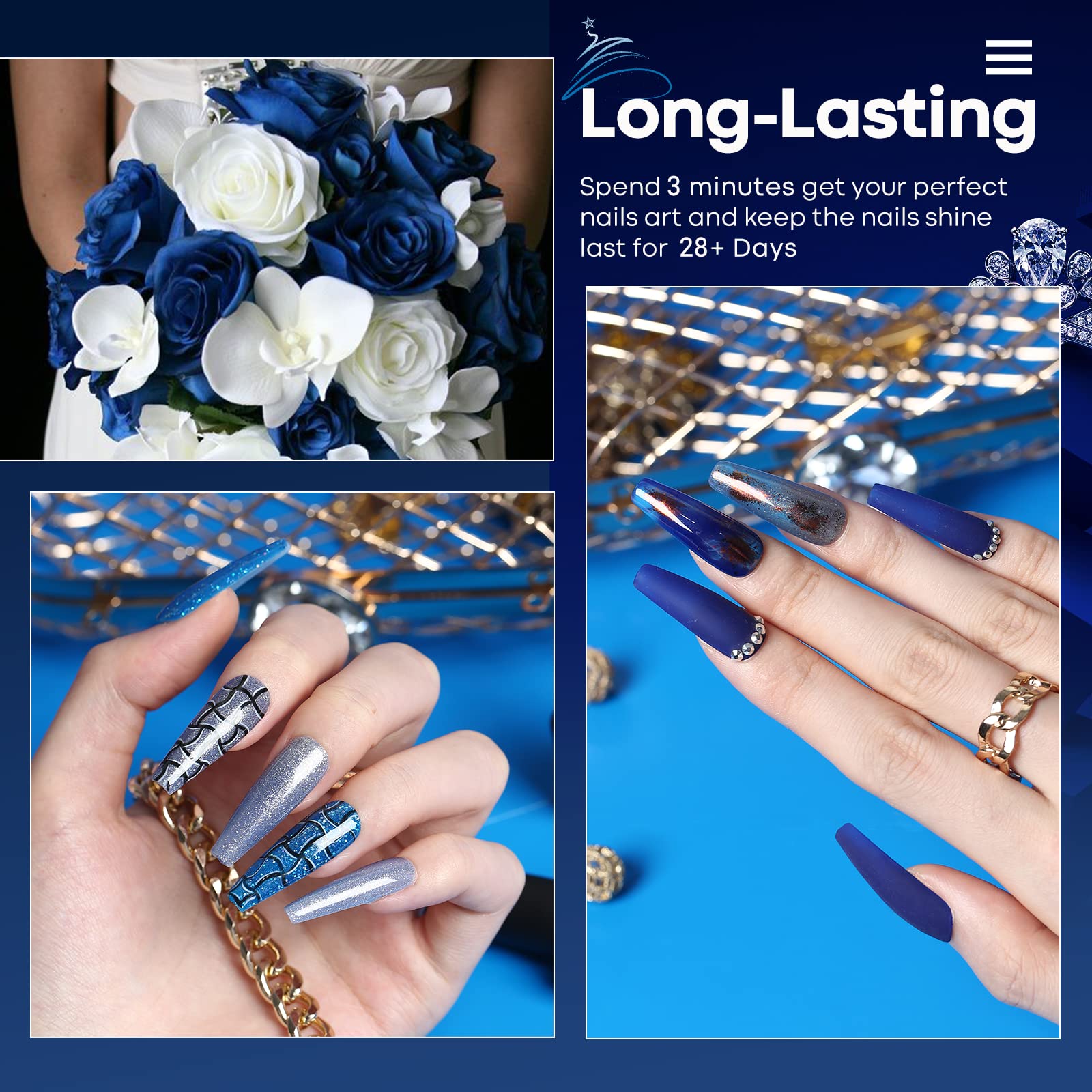 Modelones paillettes bleues hivernales apportant brillance festive