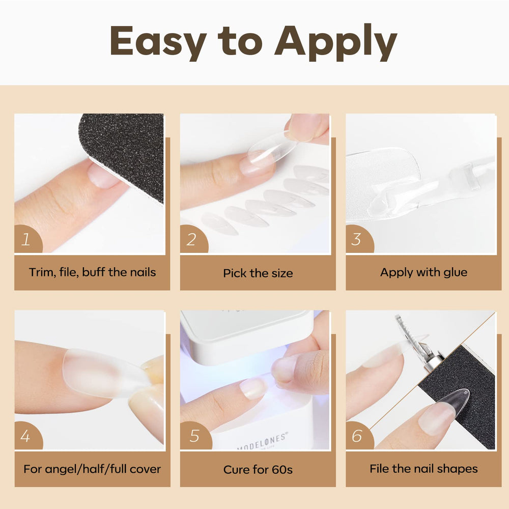 Pointes amande robustes et durables pour la manucure.