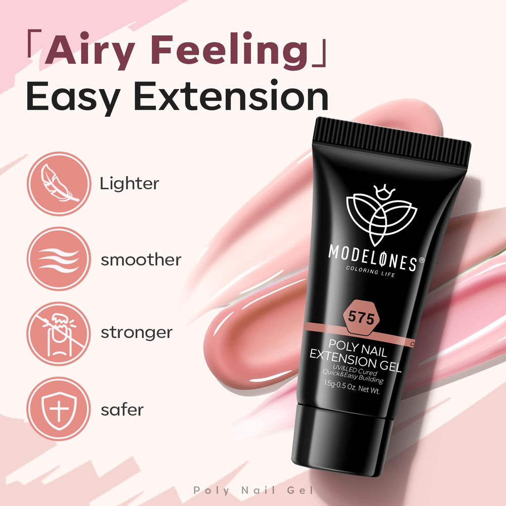 Modelones poly gel cure under lamp in 90 seconds