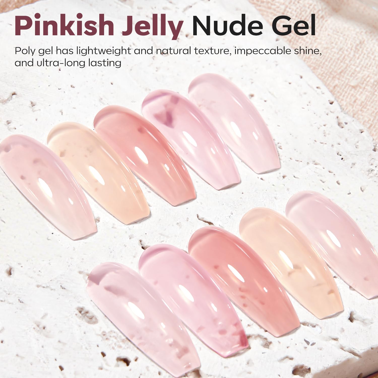 Modelones milky white jelly color for natural-looking extensions