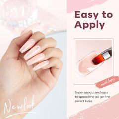 Modelones nude jelly gel for subtle, elegant nails