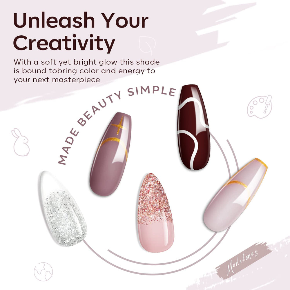 Modelones poly nail gel set french manicure for salon-like tips at home