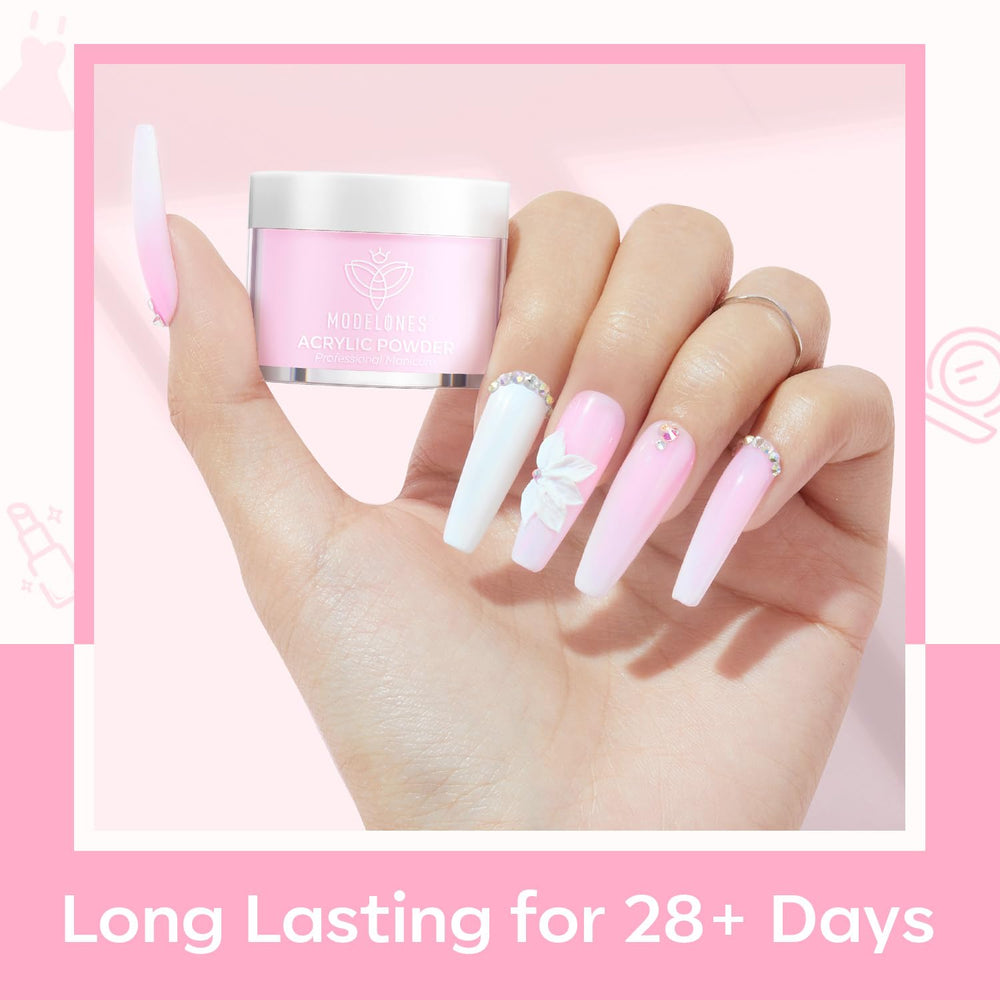Modelones poudre acrylique nude chic pour des ongles subtils