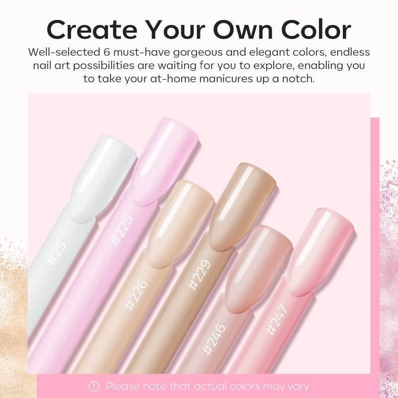 Modelones poudre acrylique rose lait pour une ambiance douce