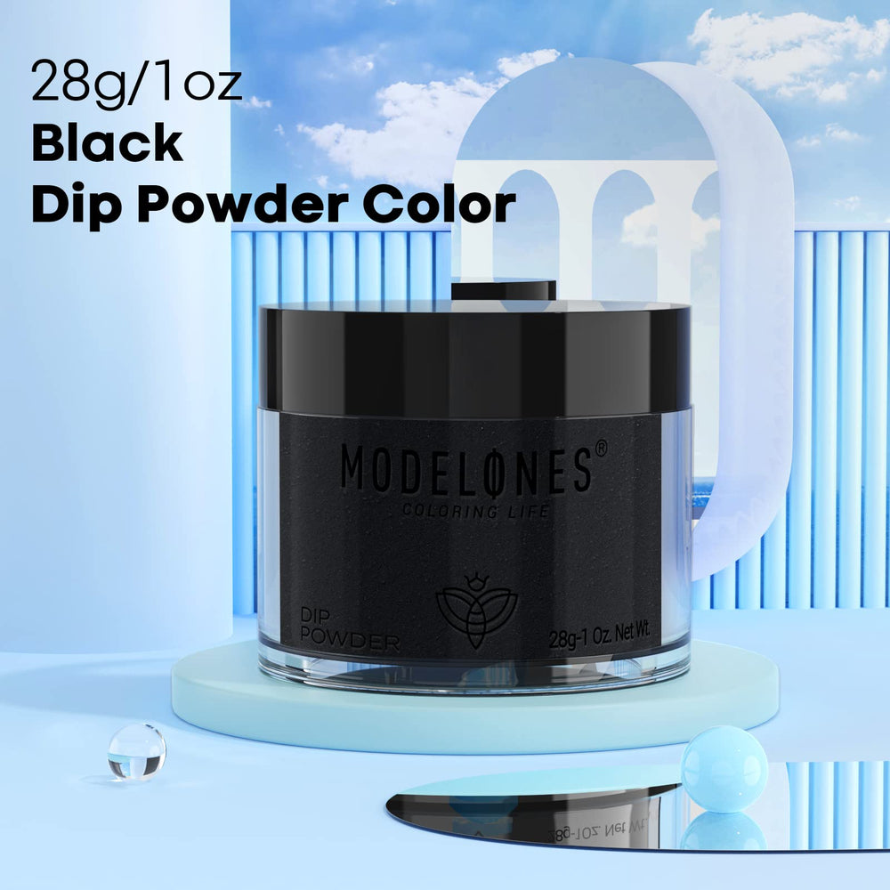 Modelones poudre de trempage noire – sans lampe pour une cure rapide et sûre.