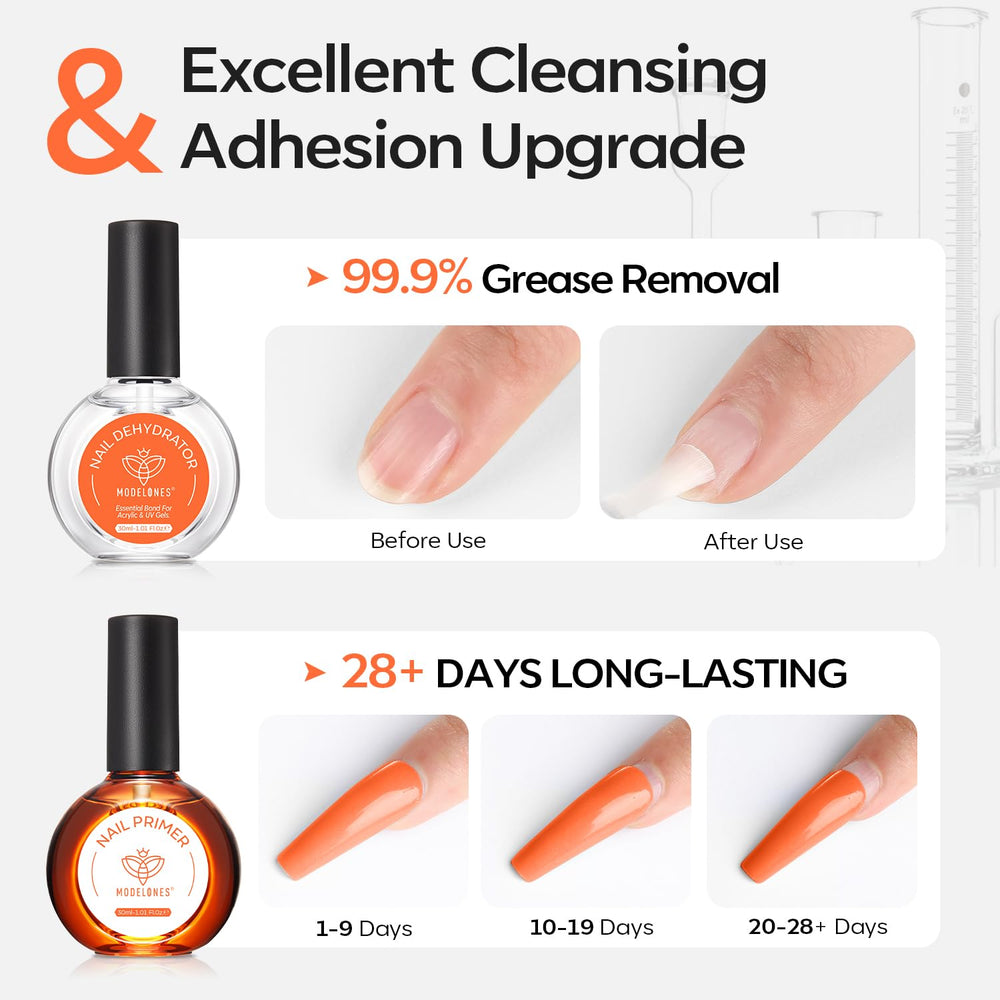Préparation des ongles avec Modelones – compatible avec les gels pour diverses manucures.