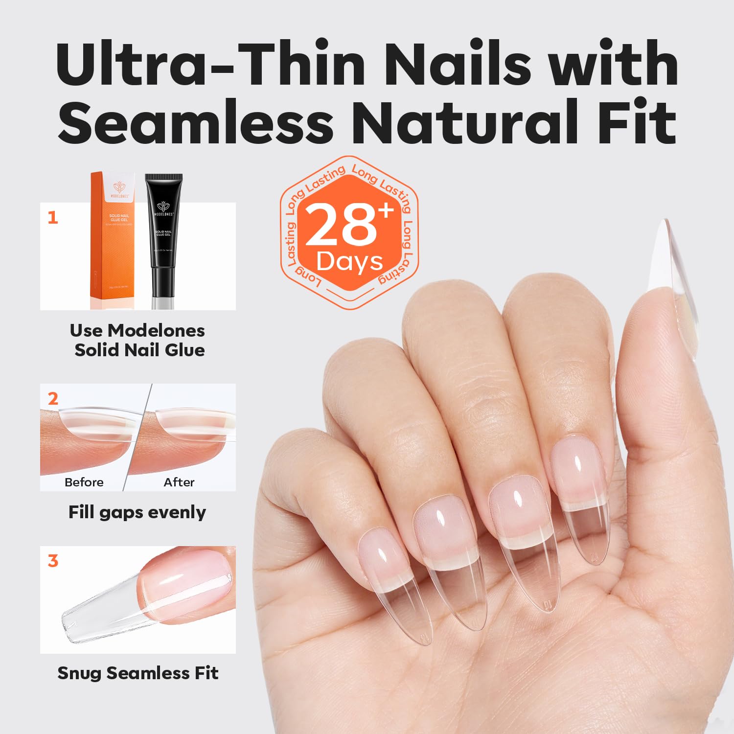 Modelones Pro Luxe couverture complète des ongles pour un fini net.