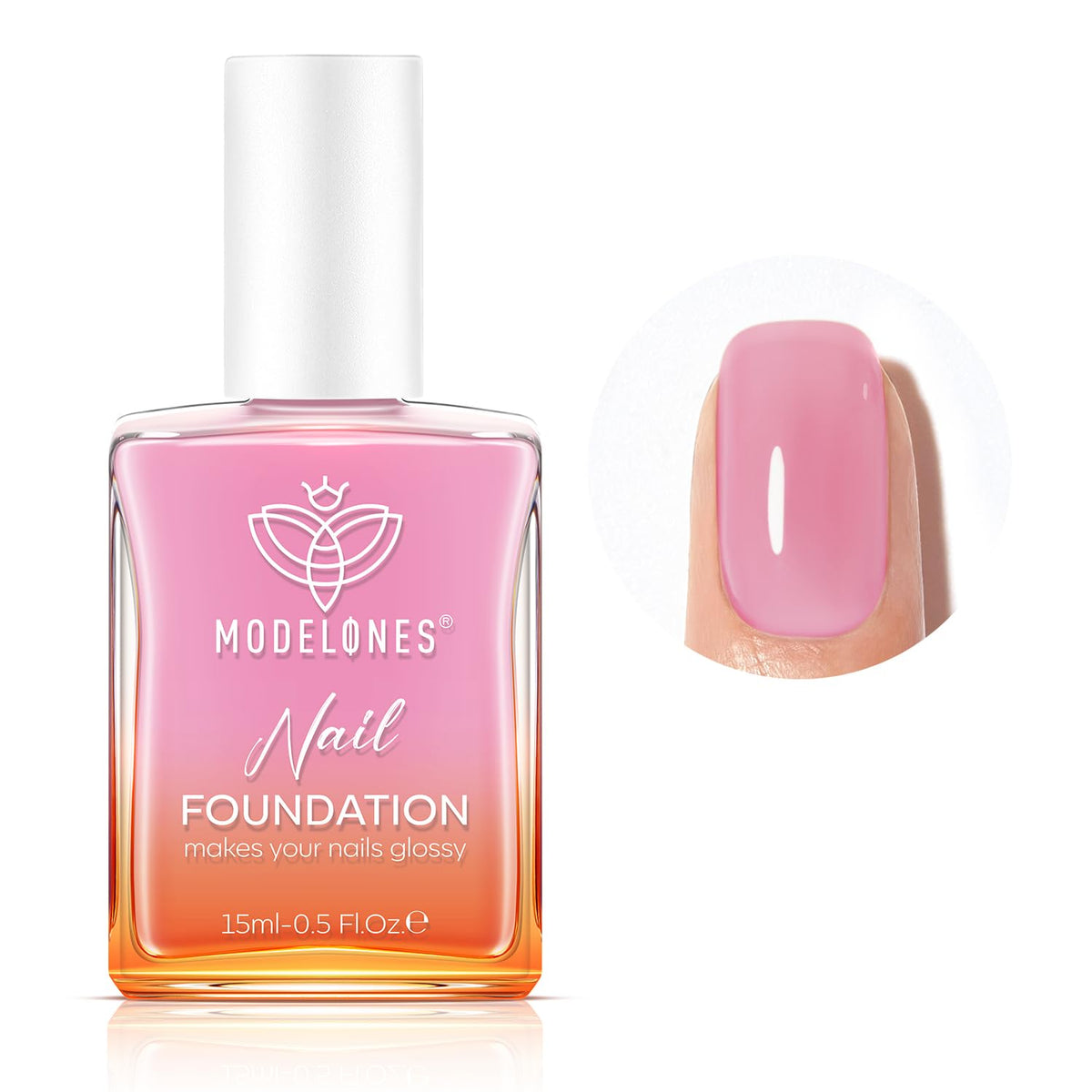 Modelones renforçateur d'ongles jelly, bouteille violet-rose, pour une apparence naturelle