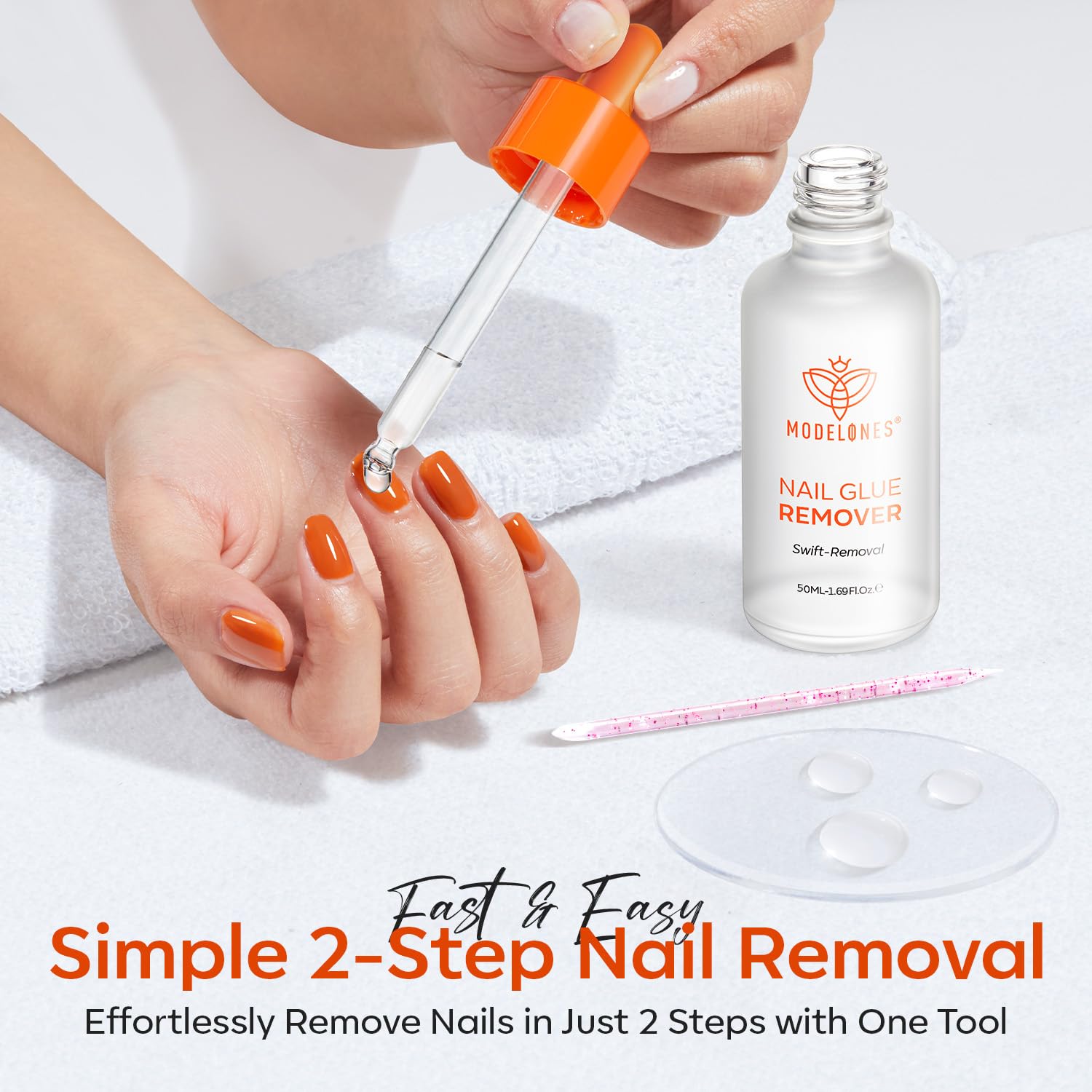 Retrait des ongles en 2 minutes avec Modelones, efficacité sans dégâts.