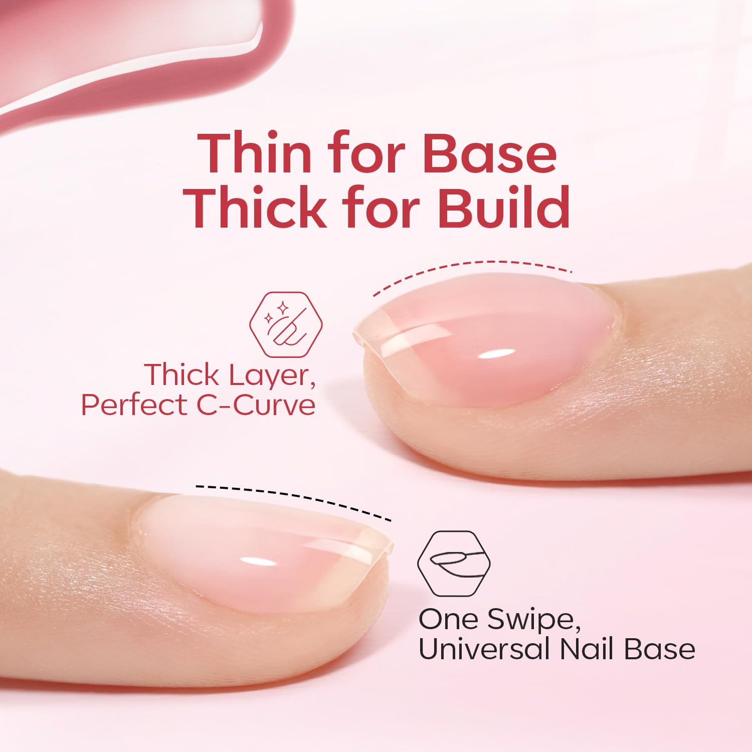 Modelones Rubber Base Gel 6-color set ready for versatile nude mani.