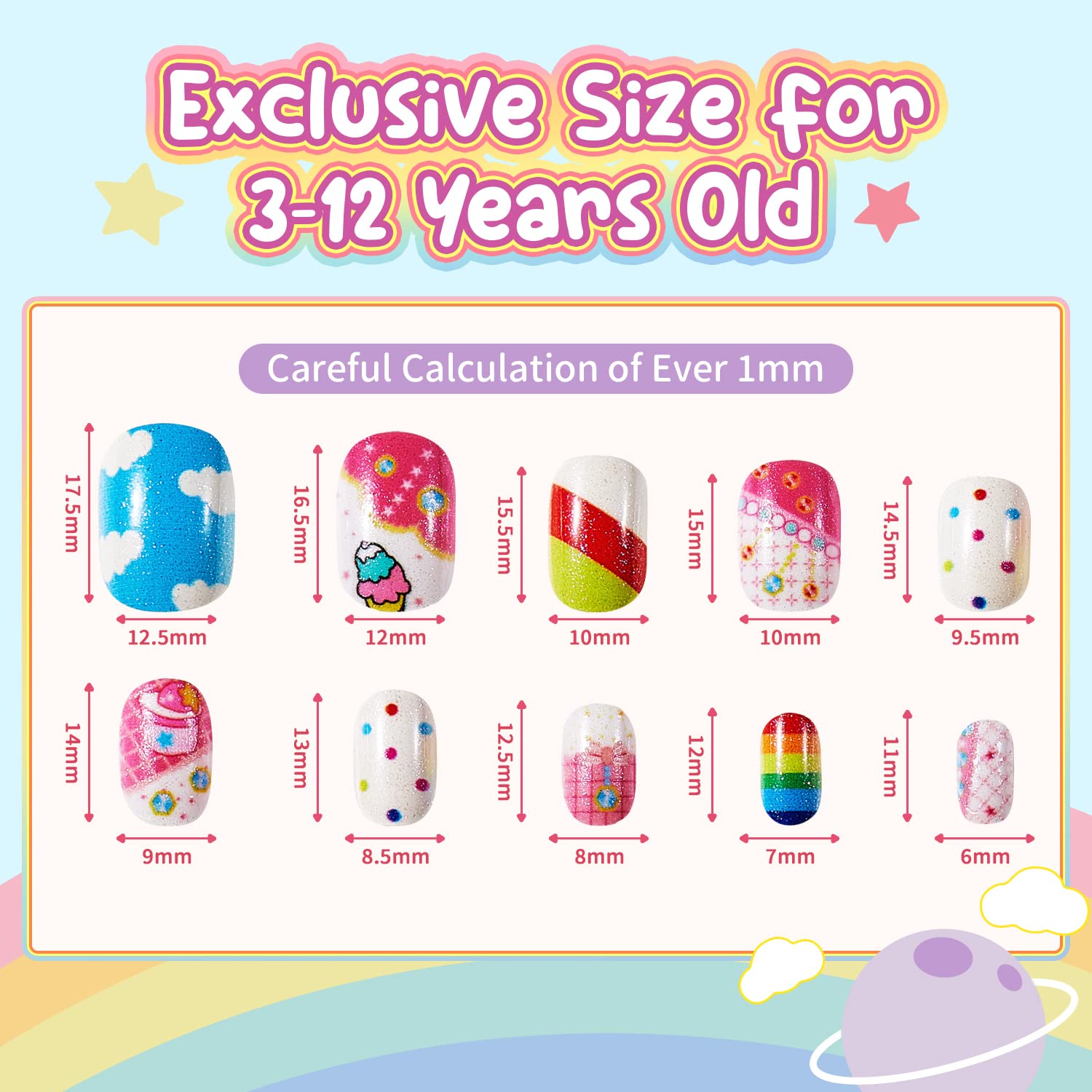 Modelones ongles sans BPA, matériau non toxique pour les jeunes clientes.