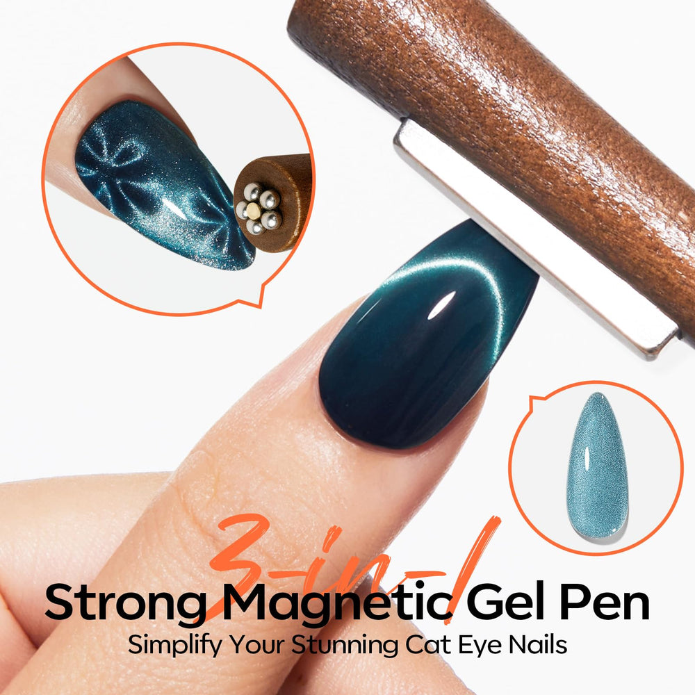 Stylo magnétique 3-en-1 Modelones pour des designs Cat Eye à domicile.