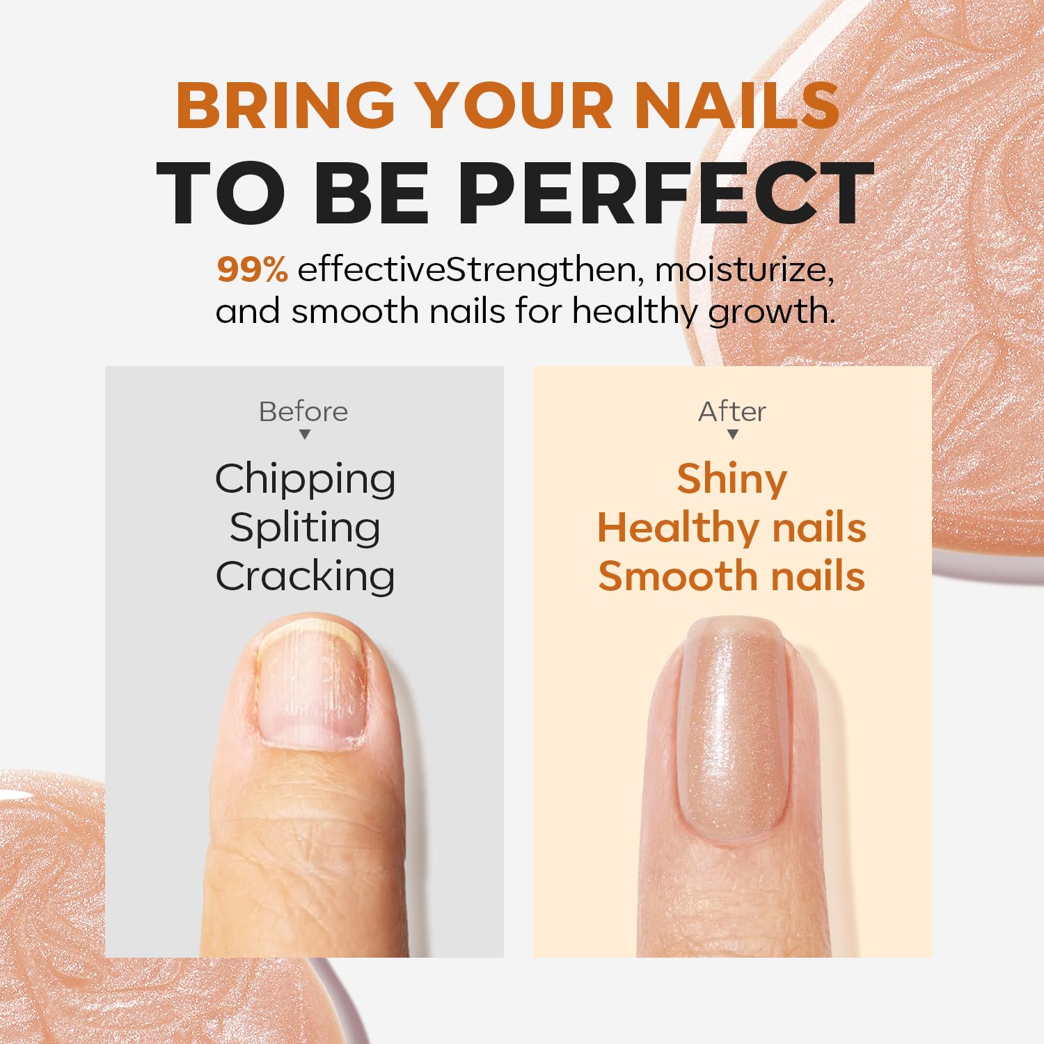Modelones surface ongles lisse et brillant après application.