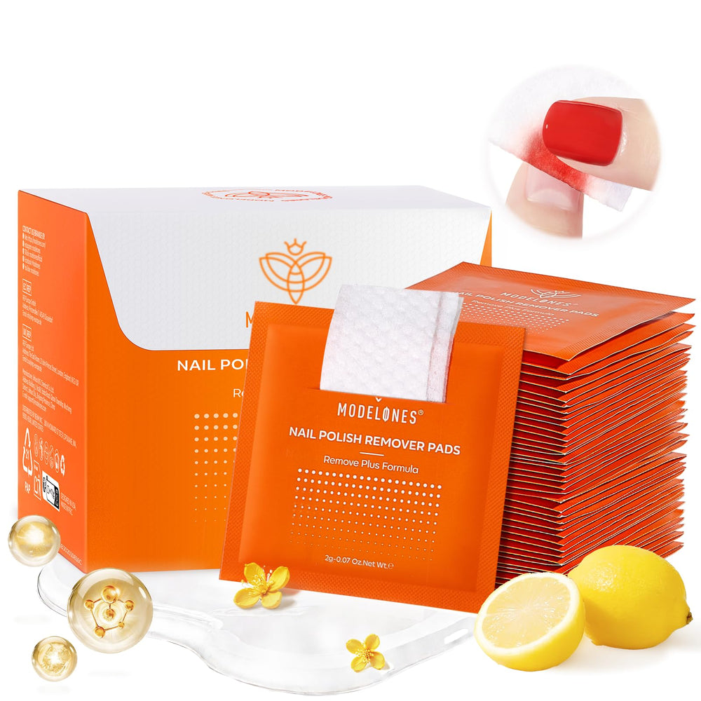 Modelones tampons démaquillants acetone, élimination rapide du vernis et emballage individuel.
