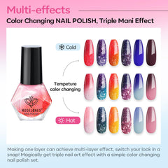 Modelones nails show temperature-change color shift close-up for versatile styling.
