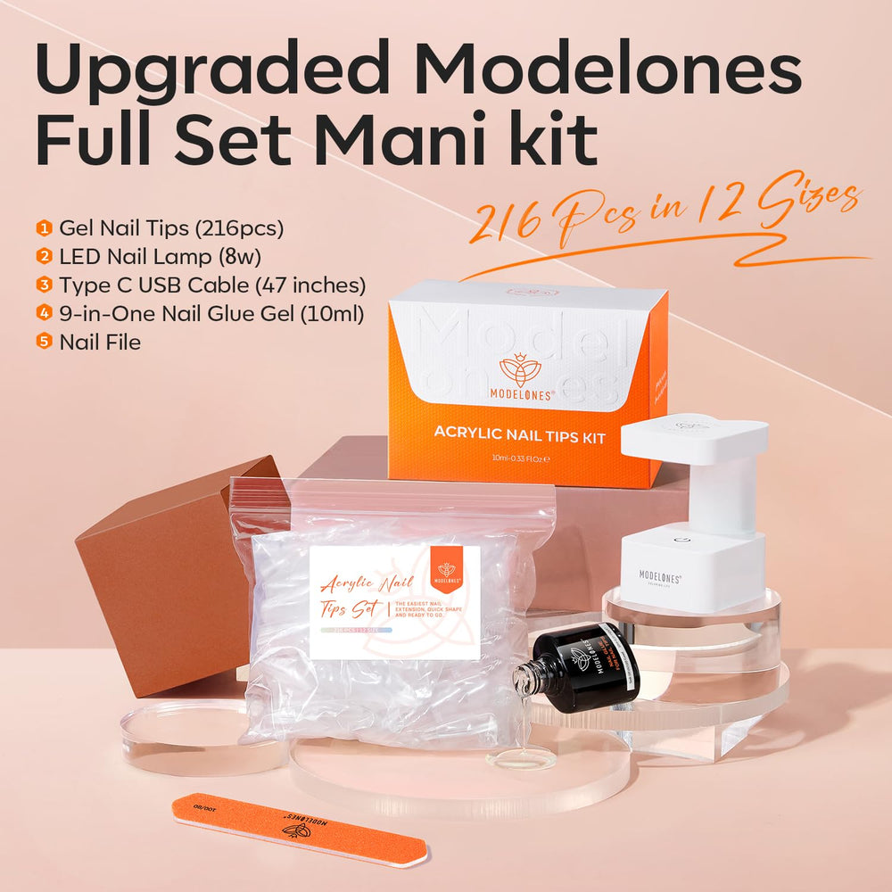 Modelones tips amande, 12 tailles pre-etachees pour ajustement precis